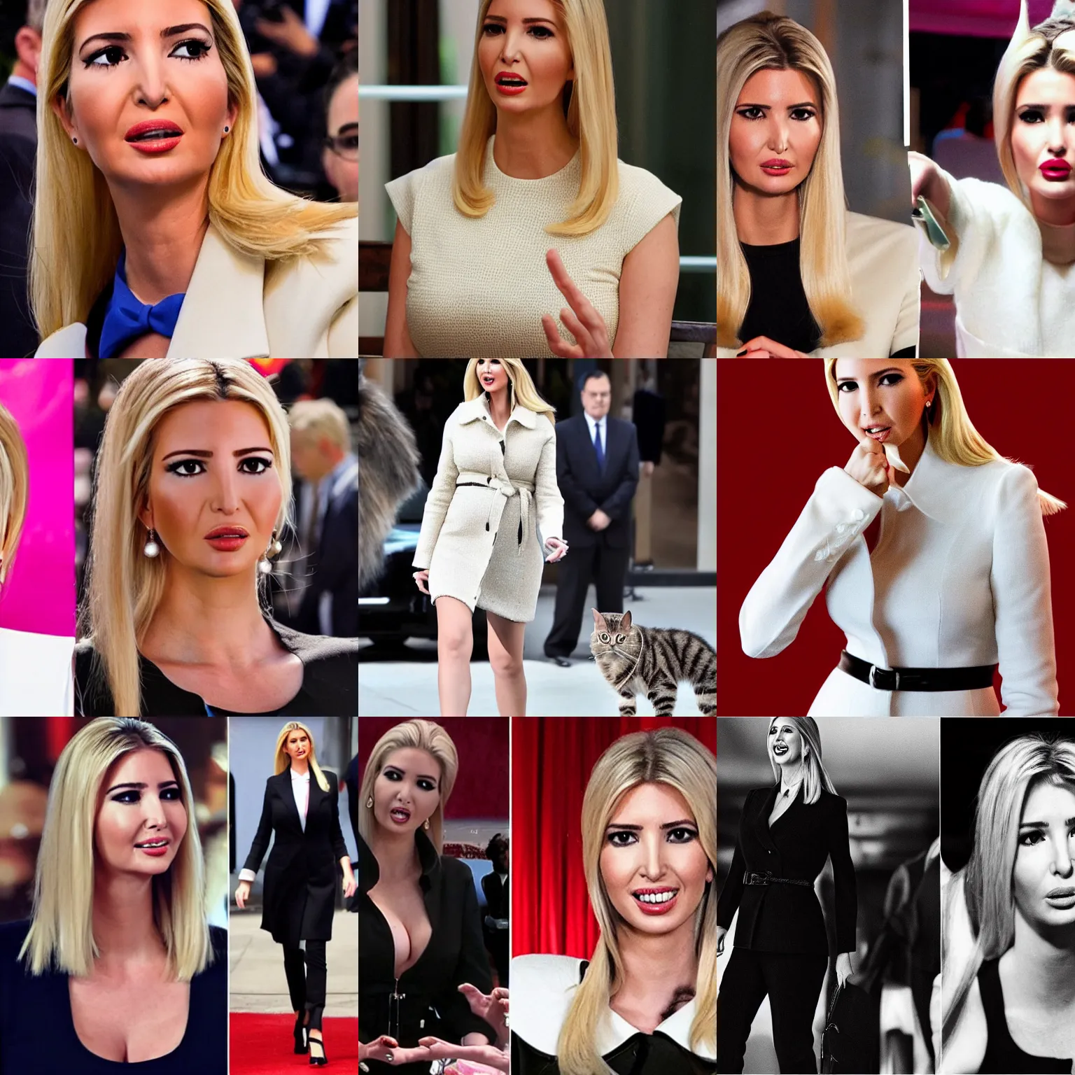 Prompt: ivanka trump starring in the new tarantino movie about cats