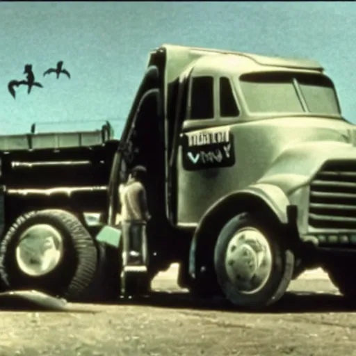 Image similar to batman wearing sneakers driving a garbage truck in heaven, in the movie gone with the wind