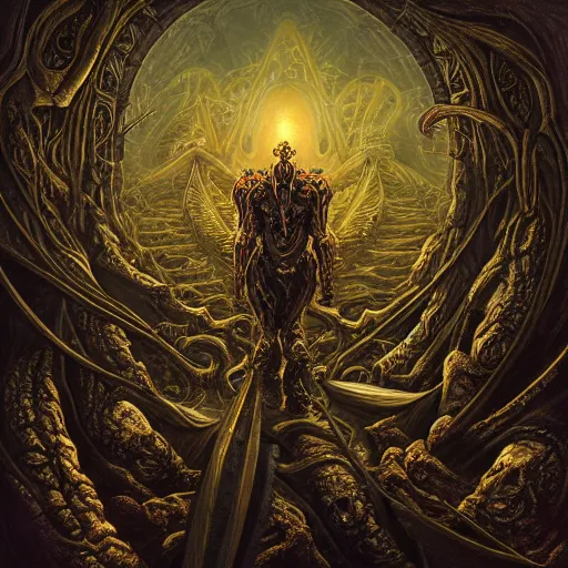 Prompt: iconic melodic death metal album cover artwork, in style of Doom, in style of Midjourney, insanely detailed and intricate, golden ratio, elegant, ornate, unfathomable horror, elite, ominous, haunting, matte painting, cinematic, cgsociety, Andreas Marschall, James jean, Noah Bradley, Darius Zawadzki, vivid and vibrant