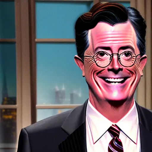 Prompt: stephen colbert as part of the fellowship of the ring