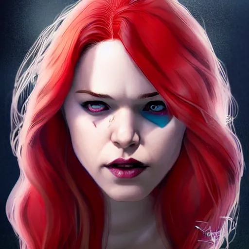 Image similar to Rogue x-men marvel, Lilo Reinhart, smile, long red hair, white streak in hair, realistic character concept, full body shot, cute fun pose, comic book, illustration, symmetrical face and body, cinematic lighting, hyperdetailed, 8k, high resolution, Charlie Bowater, Tom Bagshaw, single face, insanely detailed and intricate, beautiful