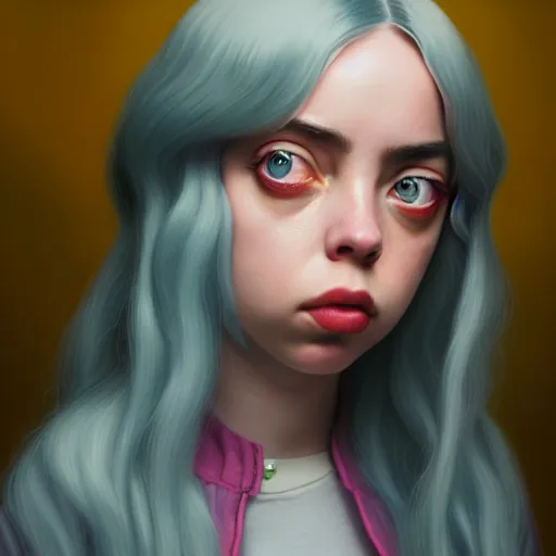 Prompt: an epic pulp comic book style portrait painting of billie eilish as princess leah, character design by mark ryden and pixar and hayao miyazaki, unreal 5, daz, hyperrealistic, octane render, cosplay, dynamic lighting, intricate detail, harvest fall vibrancy, cinematic