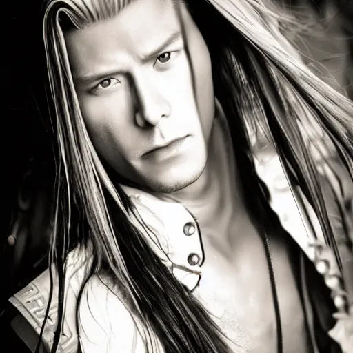 Image similar to A photo of sephiroth, f/22, 35mm, 2700K, perfect faces.