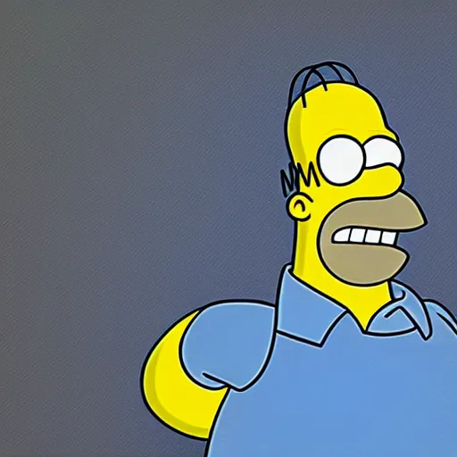 Image similar to hyper realistic homer simpson