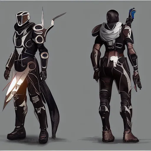 Prompt: destiny 2 concept armor for male, character portrait, realistic, cg art, artgerm, greg rutkowski