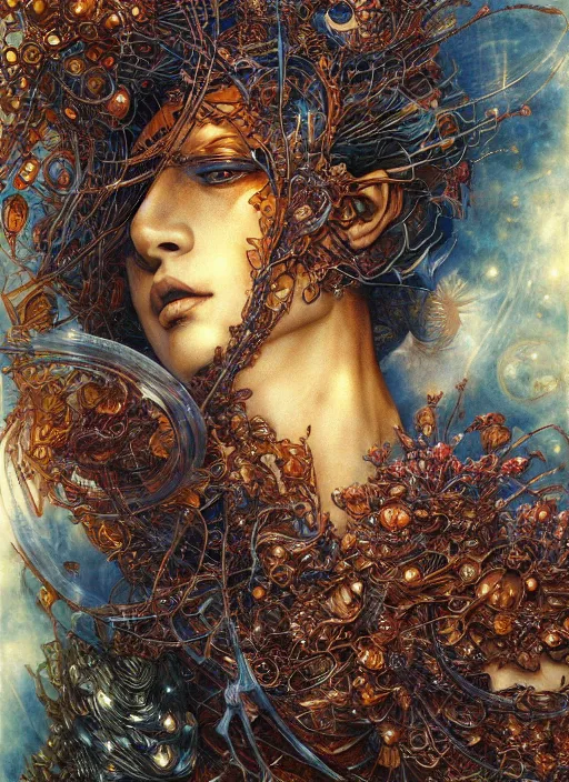 Prompt: detailed image of Anaximander by Ayami Kojima, Amano, Karol Bak, Greg Hildebrandt, and Mark Brooks, rich deep purple colors. Beksinski painting, part by Adrian Ghenie and Gerhard Richter. art by Takato Yamamoto. masterpiece . intricate artwork by Tooth Wu and wlop and beeple, greg rutkowski, very coherent symmetrical artwork, cinematic, hyper realism, high detail, octane render, unreal engine, 8k, Vibrant colors, Smooth gradients, High contrast, depth of field. by Katsuhiro Otomo, full body character drawing, inspired by Evangeleon, clean ink detailed line drawing, intricate detail, extremely detailed. painting by Arthur Rackham, Eugene de Blaas, Frederic Leighton