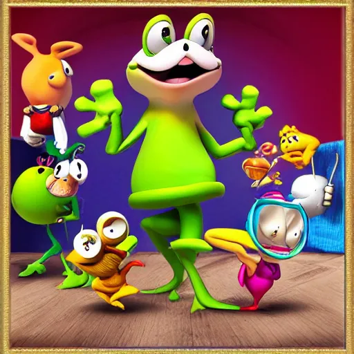 Image similar to toad queen 3d cartoon LOONEY TUNES