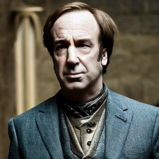 Prompt: saul goodman in game of thrones, photography, tv show, hbo,