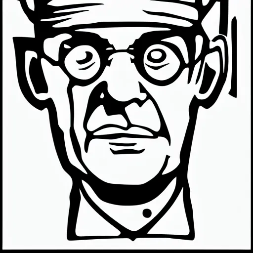 Image similar to DB Cooper, line vector art