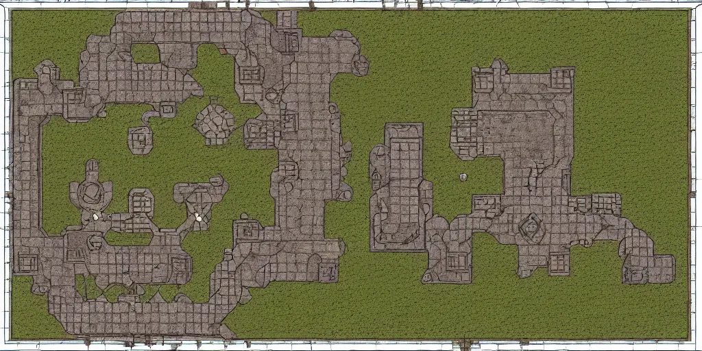 Image similar to DnD BattleMap of Cheiftain Palace. Grid battlemap 20x17