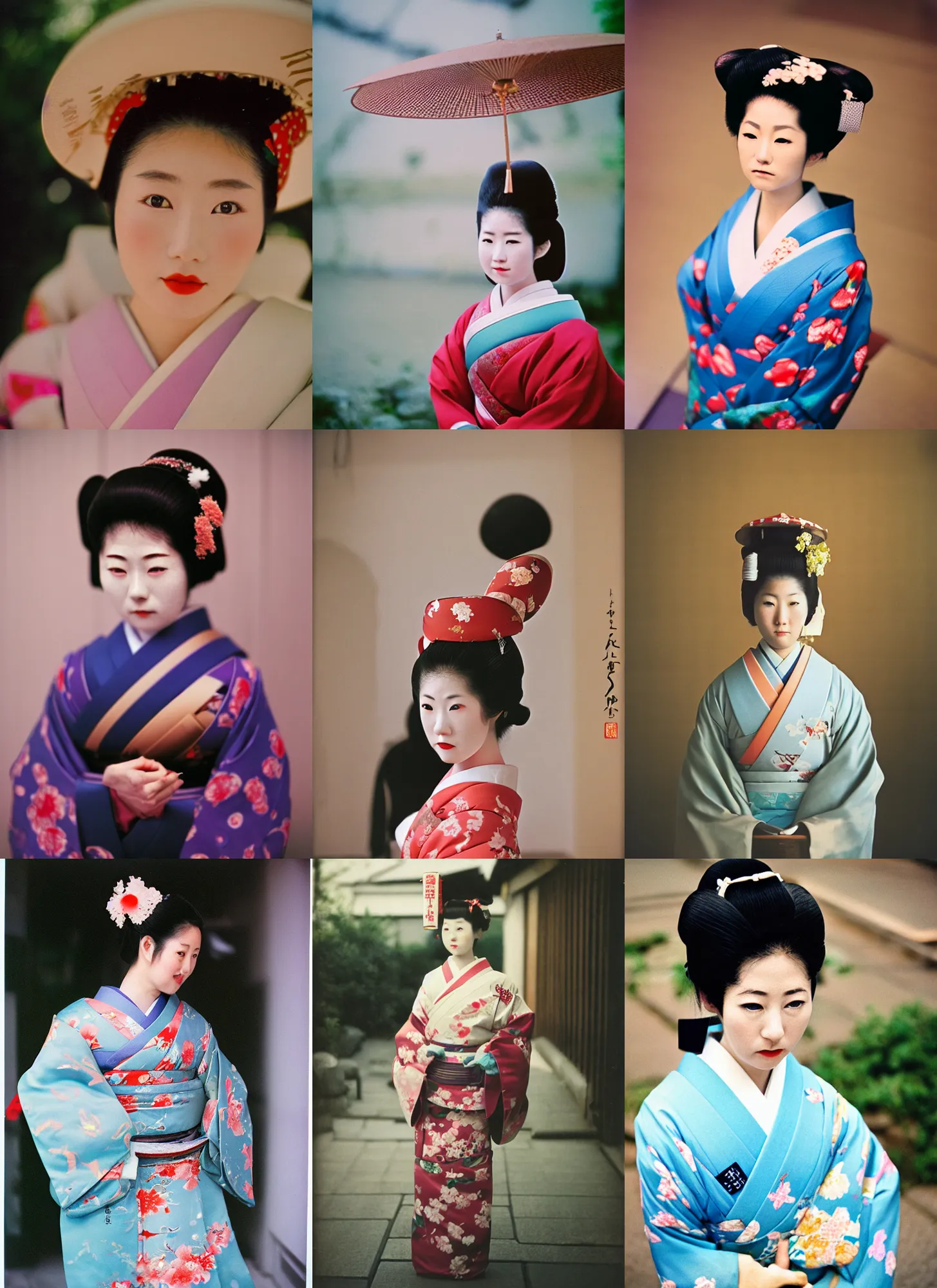 Prompt: Portrait Photograph of a Japanese Geisha Fujifilm Fujichrome T64