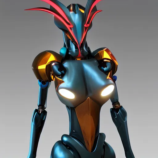 Prompt: bust of a beautiful anthropomorphic humanoid robotic mecha female dragon, with smooth and streamlined armor, standing and posing elegantly, well detailed dragon head with LED eyes and a maw, sharp and dangerous sleek design, two arms, two legs, long tail, beautiful digital art, artstation, DeviantArt, FurAffinity, professional, octane render, sunset lighting