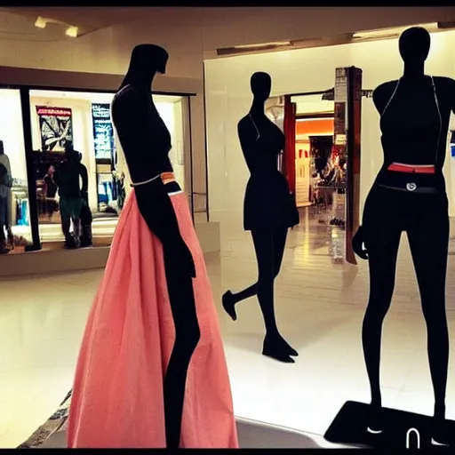 Image similar to “ mannequins in the mall coming to life ”