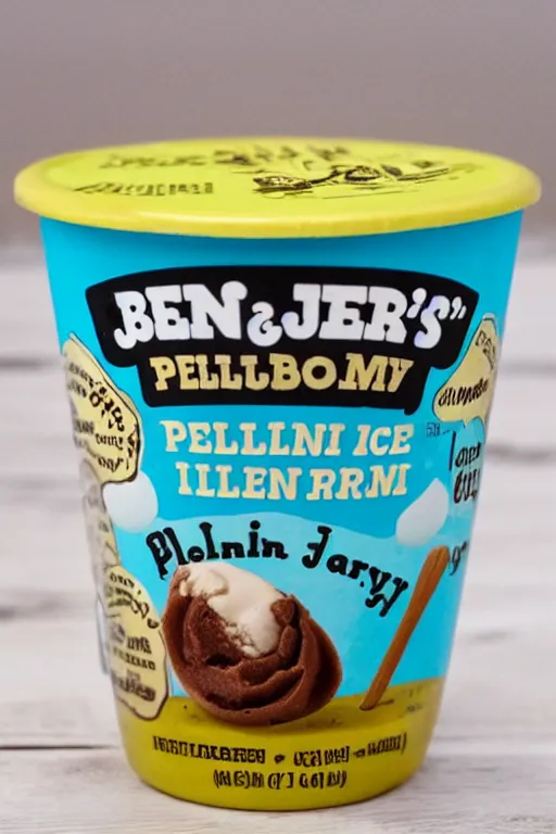 Prompt: ben and jerry's pelmeni flavoured ice cream