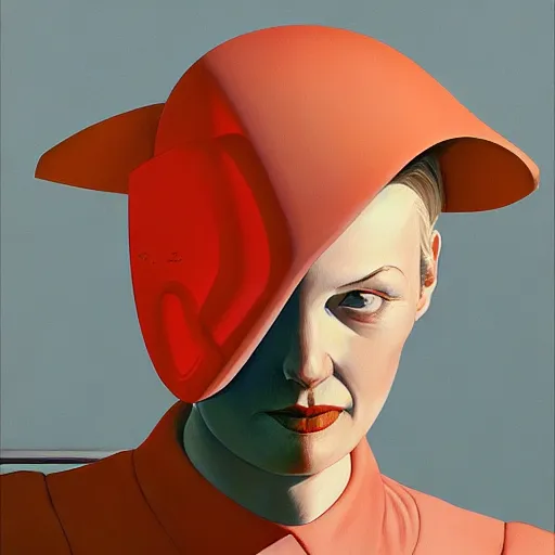 Prompt: Portrait of woman engineer with helmet, very coherent, painted by Edward Hopper, Wayne Barlowe, painted by James Gilleard, airbrush, art by JamesJean