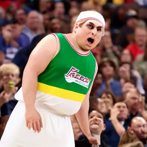 Prompt: eric cartman playing in the nba