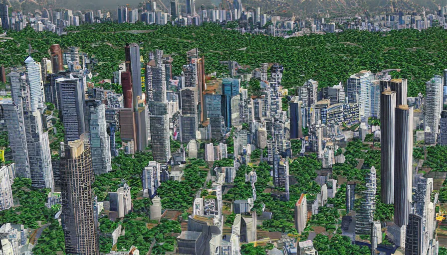 Prompt: paulista avenue sao paulo in simcity