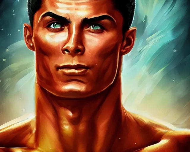 Image similar to A strong magician who looks like cristiano ronaldo, fantasy art, in the style of tony start, illustration, epic, fantasy, intricate, elgant, highly detailed, digital painting, artstation, concept art, smooth, sharp focus
