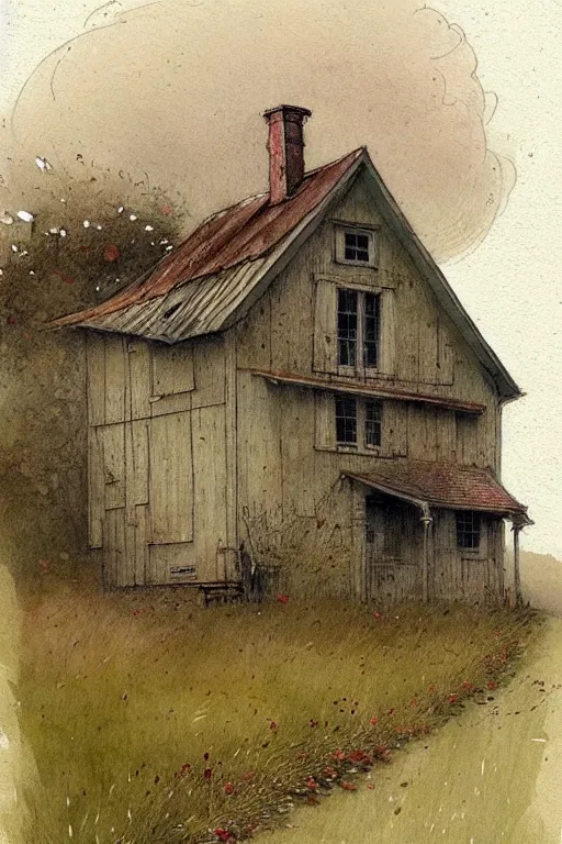 Image similar to (((((1950s farm house. muted colors.))))) by Jean-Baptiste Monge !!!!!!!!!!!!!!!!!!!!!!!!!!!