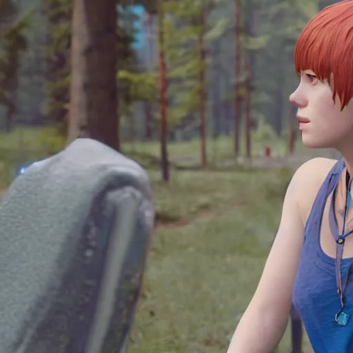 Image similar to jane levy as chloe price with blue hair in a live action movie adaptation of life is strange, highly detailed, high quality, hd, 4 k, 8 k, canon 3 0 0 mm, professional photographer, 4 0 mp, lifelike, top - rated, award winning