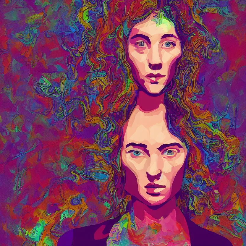 Image similar to beautiful lady, digital art in the style of Mad Dog Jones and Jonathan Zawada