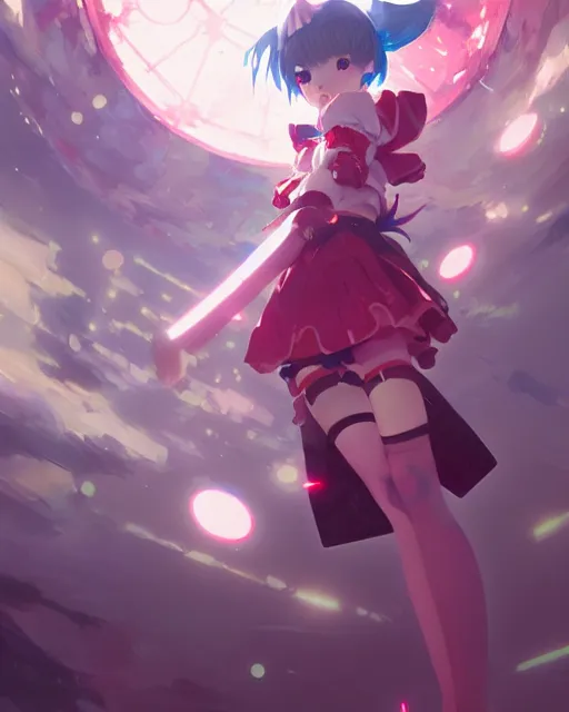 Image similar to magical girl anime screenshot, anime, intricate, sharp focus, illustration, highly detailed, digital painting, concept art, matte, art by ilya kuvshinov and ruan jia and greg rutkowski, masterpiece