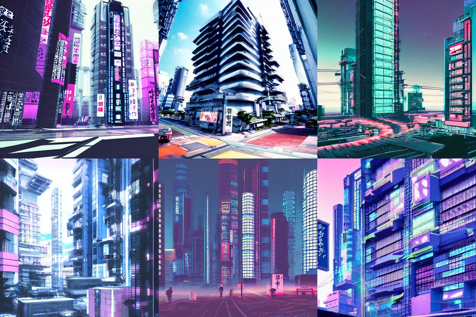 Prompt: japanese architecture fused with cyberpunk style, futuristic, vaporwave