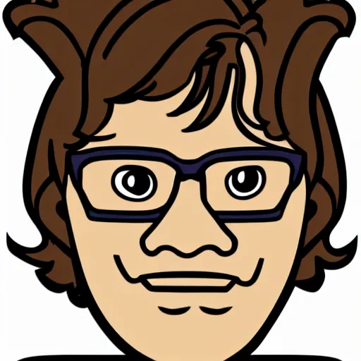 Image similar to clark duke hybrid, vector, svg sticker art