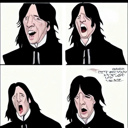 Image similar to severus snape cringing