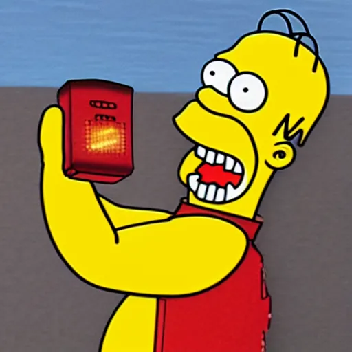 Prompt: Homer Simpson is Ironman