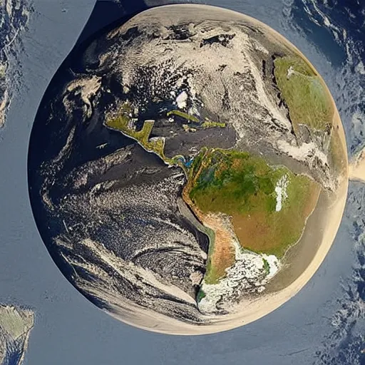 Image similar to satellite view of a round earth from above