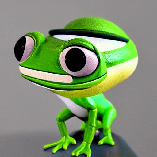 Image similar to rare pepe Funko Pop, expensive high end professional pepe photography