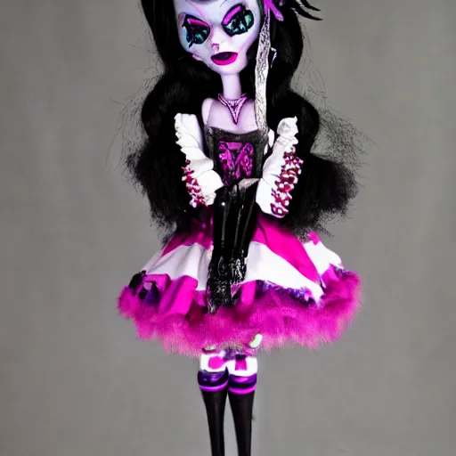 Image similar to monster high haunt couture doll, photography, hd, award winning photo.