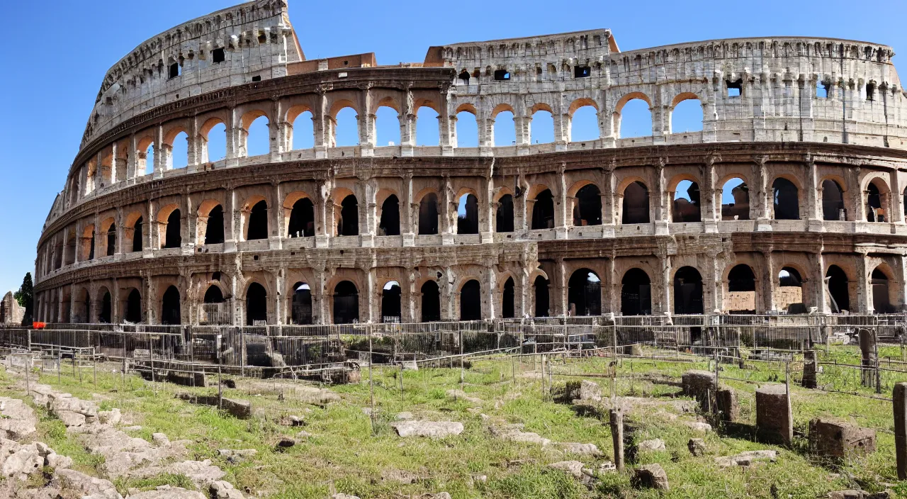 Image similar to undamaged colosseum