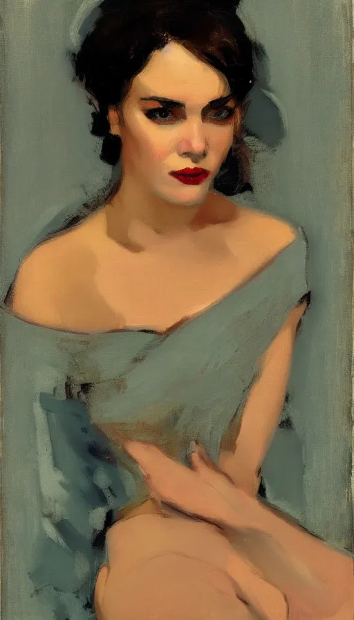 Image similar to a beautiful woman, portrait, by malcolm t. liepke
