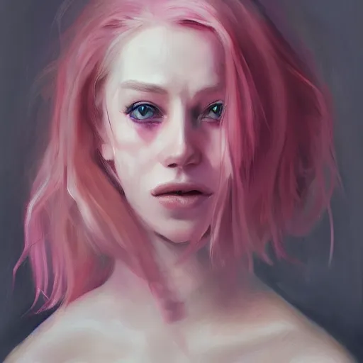 portrait of a woman, inspired by mandy jurgens, pink | Stable Diffusion ...