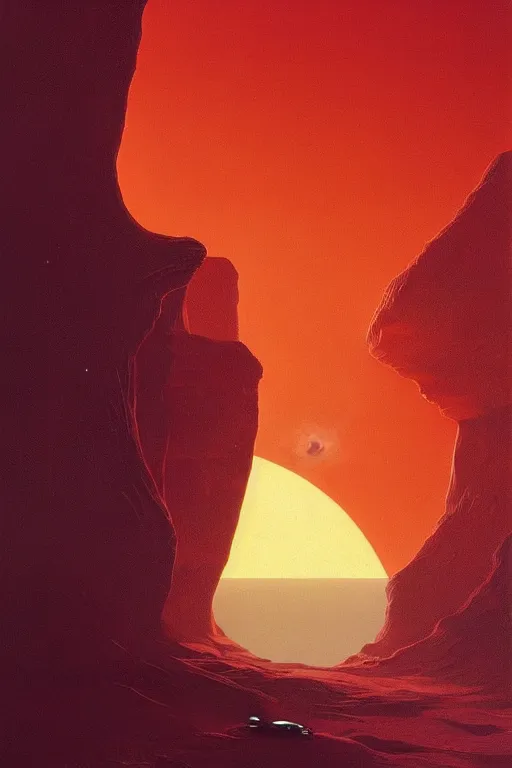 Image similar to terraform proxima b planet Edward Hopper and James Gilleard, Zdzislaw Beksisnski, higly detailed