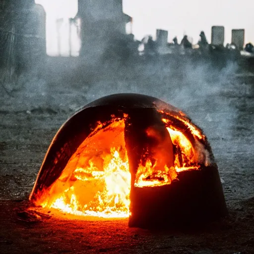 Image similar to photo of a burning igloo