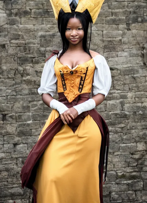 Image similar to a full portrait photo of real - life princess garnet final fantasy ix character, f / 2 2, 3 5 mm, 2 7 0 0 k, lighting, perfect faces, award winning photography.