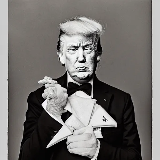 Prompt: trump by joel-peter witkin