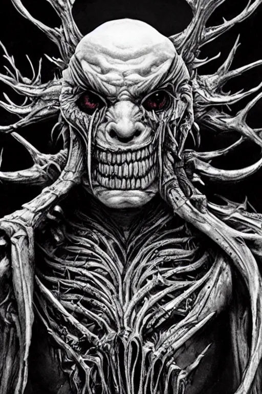Image similar to rupert murdoch as an all - seeing monster, photorealistic, cinematic lighting, highly detailed, very intricate, by guillermo del toro and hr giger