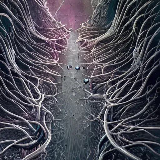 Prompt: ultra realistic illustration of immortal neuron, intricate, scifi, unique landscape, beautiful, highly detailed, technology, singularity, immortality, thought provoking, masterpiece, digital painting, artstation, concept art, smooth, sharp focus, illustration, art by roberto digiglio and furio tedeschi and filippo ubertino