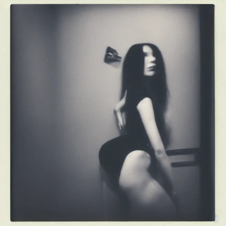 Image similar to Polaroid photo of Rika furude in the backrooms