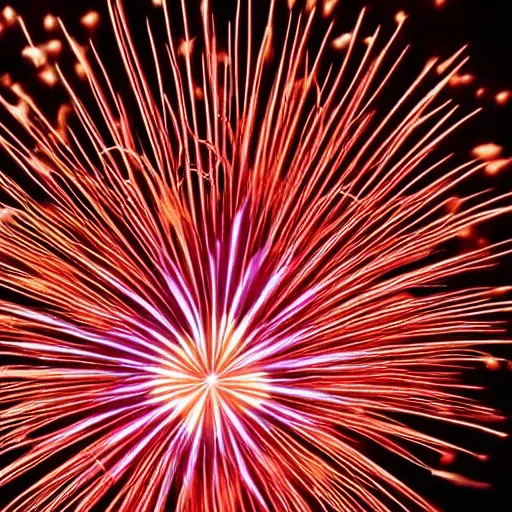 Prompt: a firework that looks like a flower