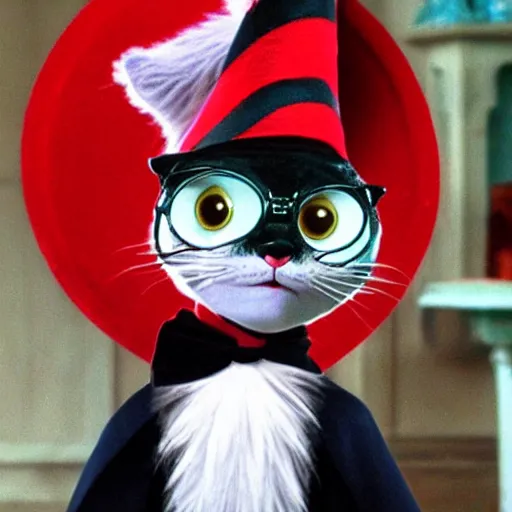 Image similar to harry potter as cat in the hat