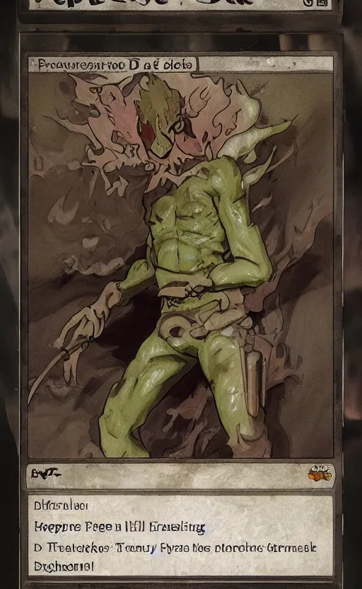 Image similar to pepe in smoke and dirt, trading card front, anime style, soldier clothing, hair down, symmetrical facial features, symmetrical body features, hyper realistic, pale skin, 4k, rule of thirds, extreme detail, detailed drawing, trending artstation, hd, fantasy, D&D, realistic lighting, by Alphonse Mucha, Greg Rutkowski, sharp focus, backlit