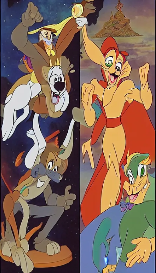 Image similar to the two complementary forces that make up all aspects and phenomena of life, by don bluth