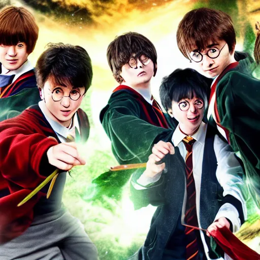 Image similar to Harry Potter as a Japanese anime 4K quality super realistic