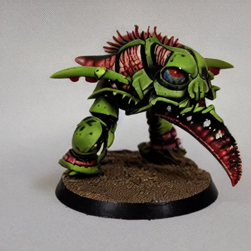 Image similar to Tyranid Anomalocaris, painted warhammer 40k miniature