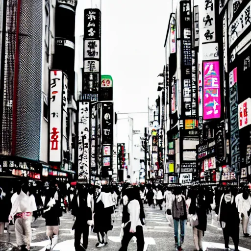 Image similar to fever dream image of tokyo